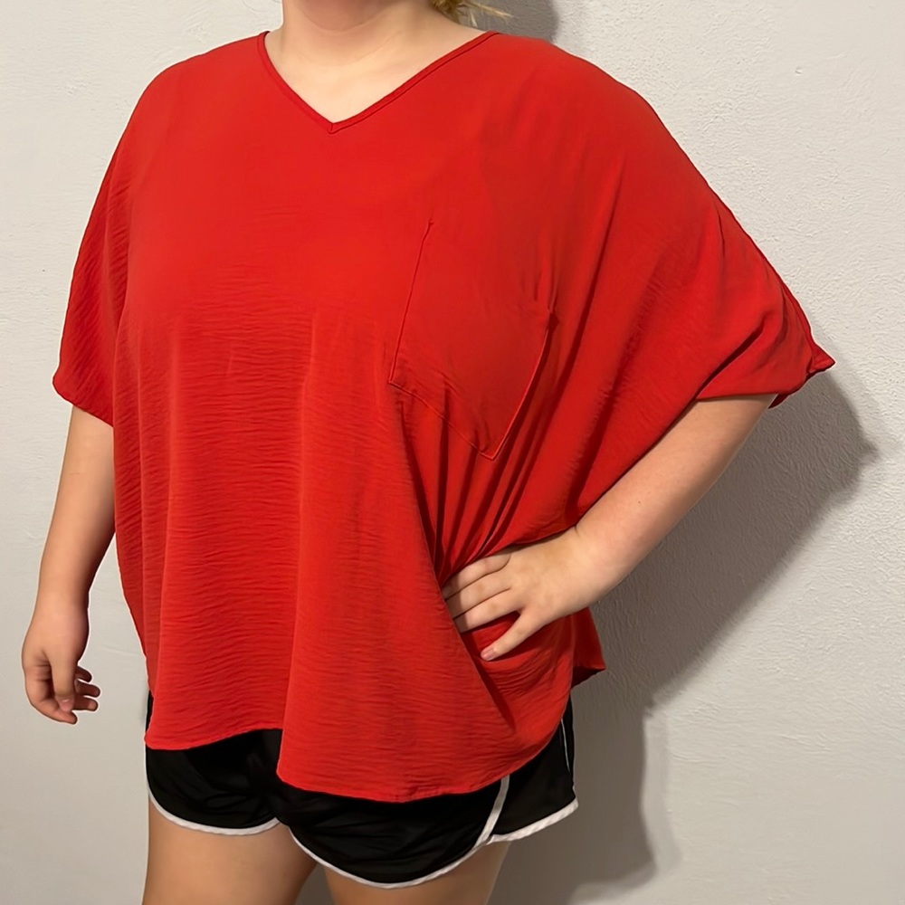 Red blouse